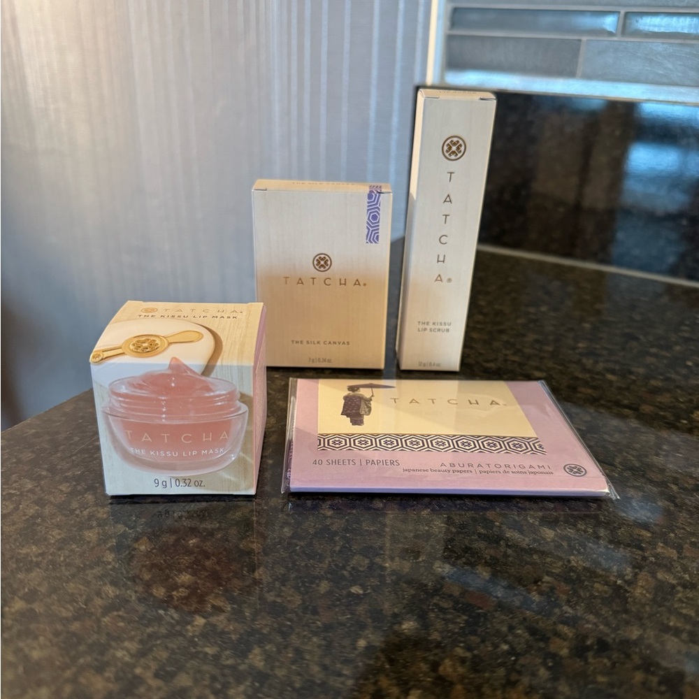 Tatcha Skincare Collection with Lip Mask and Blotting Papers